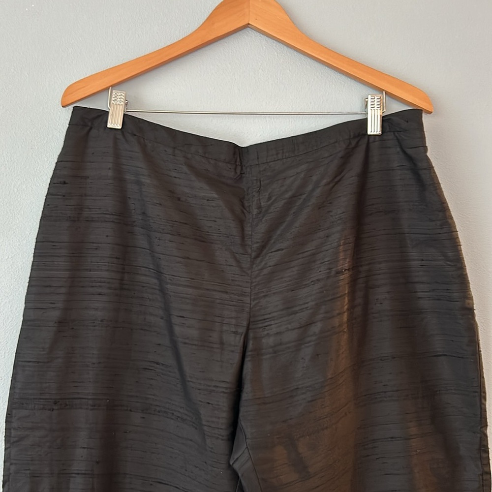 Chico’s • NWT Juliana Black 100% Silk Trousers Pants Size 3 / XL / 16